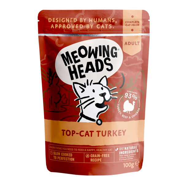 Meowing Heads 無穀物火雞貓主食濕包 100g