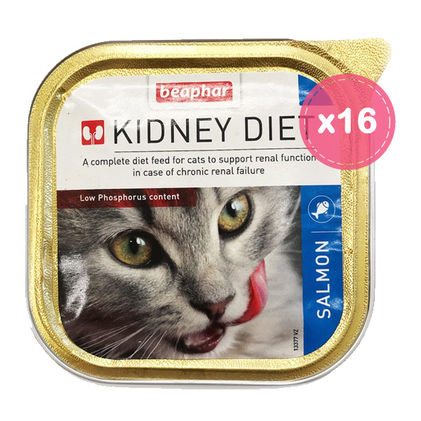 Beaphar Kidney Diet 腎臟保健配方貓罐頭 - 三文魚 100g (16盒)