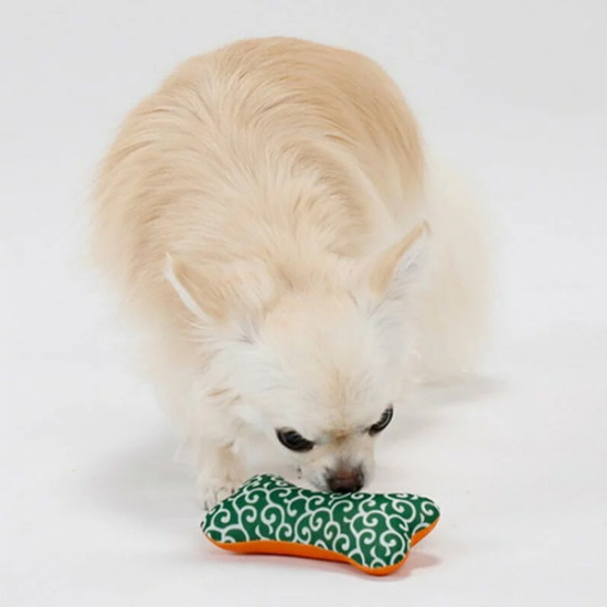 Petio 犬雅 日式骨頭發聲狗玩具球 (單個) 顏色隨機