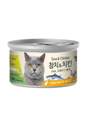 Meowow 高級白吞拿魚+鮮嫩雞肉貓湯罐 80g