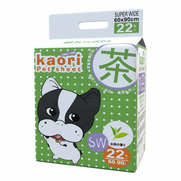 Kaori 綠茶抗菌消臭尿墊 (60x90cm) 22片裝
