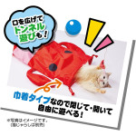 Petio 可愛龍蝦造型 沙沙發聲伸縮繩貓隧道袋