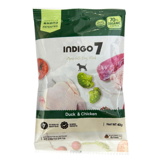 【試食裝】Indigo 7 鴨肉+雞肉抗敏配方全犬糧 40g | 只限取1件 * (最多可選3款) *