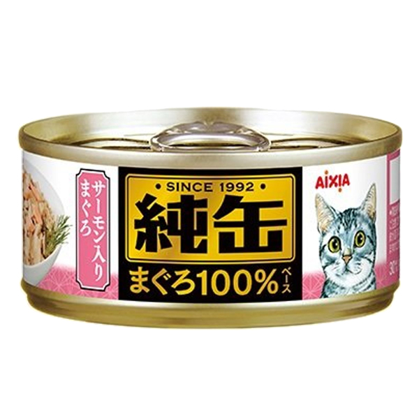Aixia 純缶 - 吞拿魚+三文魚 65g