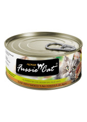 Fussie Cat 黑鑽 (吞拿魚+煙燻吞拿魚) 貓罐頭 80g