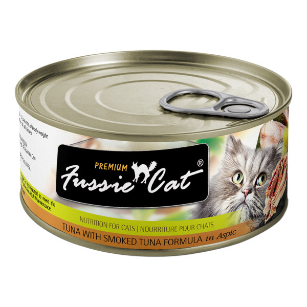 Fussie Cat 黑鑽 (吞拿魚+煙燻吞拿魚) 貓罐頭 80g
