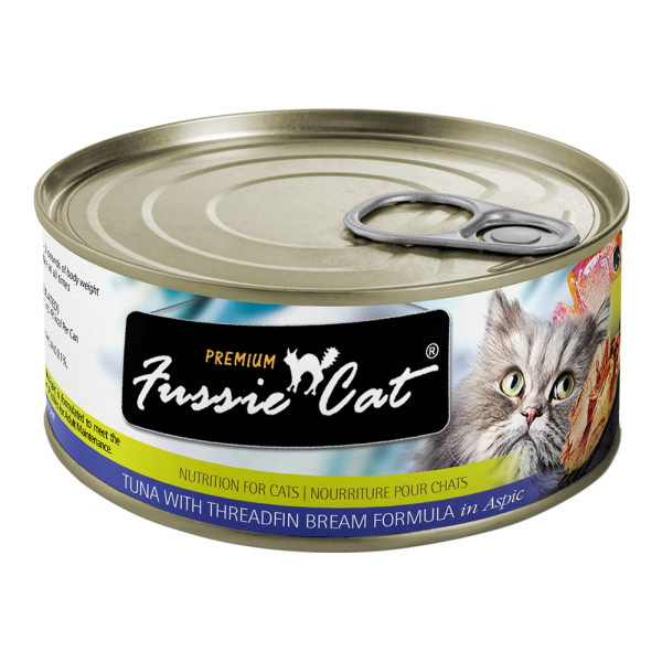 Fussie Cat 黑鑽 (吞拿魚+鲷魚) 貓罐頭 80g