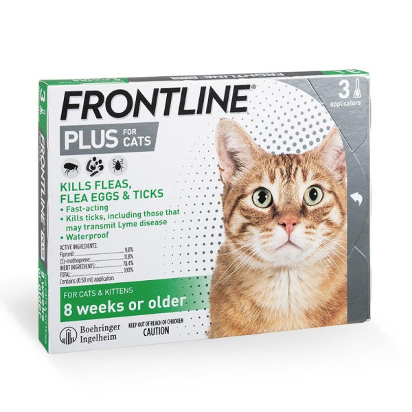 Frontline Plus 貓用殺蚤除牛蜱滴劑 (8周以上)